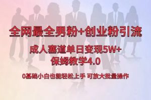 全网首发成人用品单日卖货5W+,最全男粉+创业粉引流玩法,小白也能轻松…-KJ分享