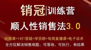 爆款!销冠训练营3.0之顺人性销售法,全方位解决销售难题、可落地、可执行、有结果-KJ分享