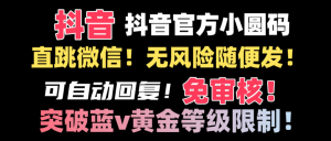 抖音二维码直跳微信技术!站内随便发不违规!!-KJ分享