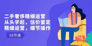 二手奢侈精细运营从头学起，估价鉴定，精细运营，细节操作（58节）-KJ分享
