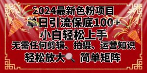 2024最新换脸项目，小白轻松上手，单号单月变现3W＋，可批量矩阵操作放大-KJ分享