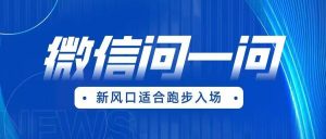 全网首发微信问一问新风口变现项目（价值1999元）-KJ分享