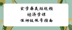 玄学 垂类短视频经济学课，保姆级做号指南（8节课）-KJ分享