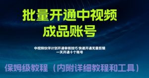 [新自媒体]外面收费1980暴力开通中视频计划教程，附 快速通过中视频伙伴计划的办法-KJ分享