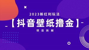 [抖音快手]2023新红利玩法，抖音壁纸撸金项目拆解-KJ分享