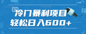 适合小白操作的冷门暴利项目,十分钟五个原创视频,轻松日入600+【视频教程】-KJ分享