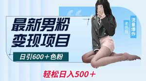 最新男粉变现项目,日引600+色粉,全平台通用,轻松日入500+-KJ分享
