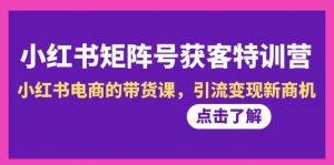 小红书-矩阵号获客特训营-第10期，小红书电商的带货课，引流变现新商机-KJ分享