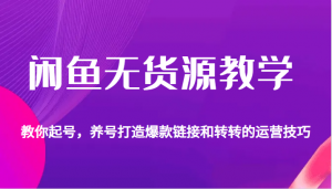 闲鱼无货源教学，教你起号，养号打造爆款链接以及转转的运营技巧-KJ分享