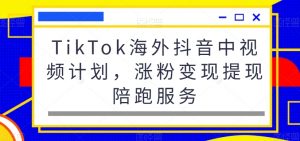 TikTok海外抖音中视频计划,涨粉变现提现陪跑服务-KJ分享