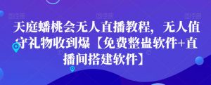 天庭蟠桃会无人直播教程,无人值守礼物收到爆【免费整蛊软件+直播间搭建软件】-KJ分享