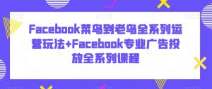 Facebook菜鸟到老鸟全系列运营玩法+Facebook专业广告投放全系列课程-KJ分享