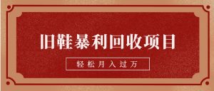 旧鞋暴利回收项目，轻松月入过万【回收渠道+详细教学视频】-KJ分享