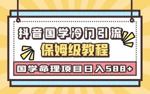 国学玄学神秘学最新命理冷门引流玩法,无脑操作,单日引流50+,轻松日入500+-KJ分享