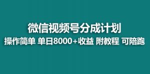 【蓝海项目】视频号分成计划，快速开通收益，单天爆单8000+，送玩法教程-KJ分享