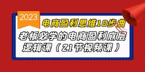 电商盈利-思维10步曲,老板必学的电商盈利底层逻辑课(21节视频课)-KJ分享