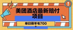 美团酒店最新赔付项目，单日薅羊毛700+【仅揭秘】-KJ分享
