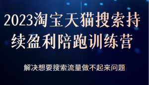 2023淘宝天猫搜索持续盈利陪跑训练营,解决想要搜索流量做不起来问题-KJ分享