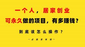 一个人，居家创业：B站每天10分钟，单账号日引创业粉100+，月稳定变现5W-KJ分享
