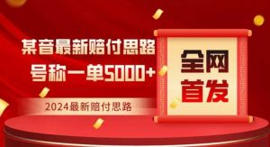 全网首发，2024最新抖音赔付项目，号称一单5000+保姆级拆解【仅揭秘】-KJ分享