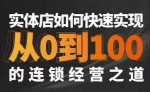 星哥·实体如何快速实现从0-100的连锁经营之道-KJ分享