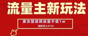 流量主新玩法，美女壁纸和头像，阅读量不低于1w，月入9741【揭秘】-KJ分享