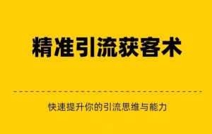 精准引流+私域营销+逆袭赚钱（三件套）快速提升你的赚钱认知与营销思维-KJ分享