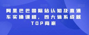 阿里巴巴国际站认知及直通车实操课程,四大体系成就TOP商家-KJ分享