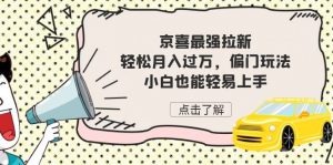 京喜最强拉新，轻松月入过万，偏门玩法，小白也能轻易上手-KJ分享