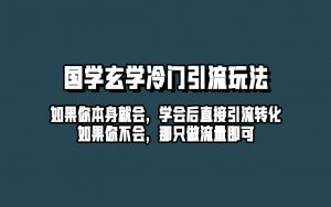 抖音玄学冷门玩法起号保姆级教程，单日引流100+精准玄学粉-KJ分享