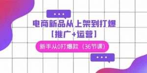 电商 新品从上架到打爆【推广+运营】,新手从0打爆款(36节课)-KJ分享