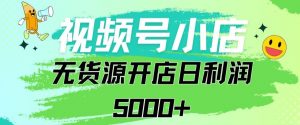 视频号无货源小店从0到1日订单量千单以上纯利润稳稳5000+-KJ分享