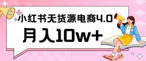 小红书新电商实战，无货源实操从0到1月入10w+联合抖音放大收益-KJ分享