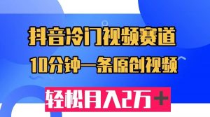 抖音冷门视频赛道,10分钟一条视频,轻松月入2W+-KJ分享