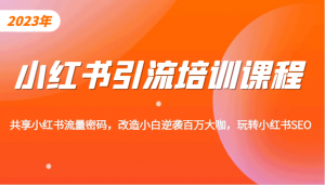 小红书引流培训课程，教你零基础玩转小红书，素人逆袭百万流量大咖！-KJ分享