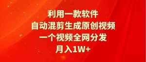 利用一款软件,自动混剪生成原创视频,一个视频全网分发,月入1W+附软件-KJ分享