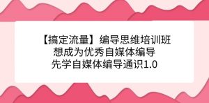 【搞定流量】编导思维培训班，想成为优秀自媒体编导先学自媒体编导通识1.0-KJ分享