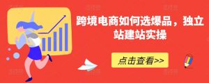 跨境电商如何选爆品，独立站建站实操-KJ分享
