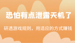 某公众号付费文章：研透游戏规则，用适应的方式赚钱，这几段话，恐怕有点泄露天机了！-KJ分享