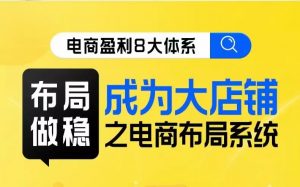 八大体系布局篇·布局做稳,成为大店的电商布局线上课-KJ分享