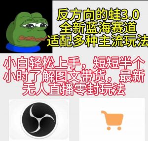反方向的蛙3.0，图文最新玩法，变现多元化，新蓝海项目，小白轻松上手-KJ分享