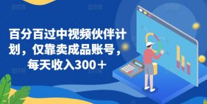百分百过中视频伙伴计划,仅靠卖成品账号,每天收入300+-KJ分享