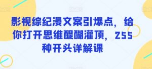 影视综纪漫文案引爆点,给你打开思维醍醐灌顶,255种开头详解课-KJ分享