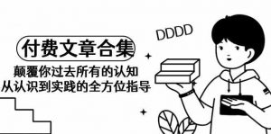 《某公众号付费文章合集》颠覆你过去所有的认知 从认识到实践的全方位指导-KJ分享