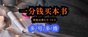 每天花1分钱买一本书，闲鱼出售9.9-19.9不等，多账号多撸 新手小白均可操作-KJ分享