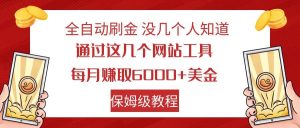 全自动刷金 利用国外网站 轻松撸美金 可批量可复刻-KJ分享