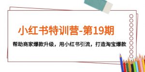 小红书特训营-第19期，帮助商家爆款升级，用小红书引流，打造淘宝爆款-KJ分享