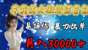 车载女生撒娇语音包，易操作，暴力出单，月入30000+-KJ分享