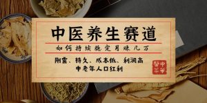 公众号付费文章：中医养生赛道，如何持续稳定月赚几万-KJ分享