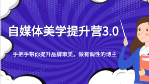 自媒体美学提升营3.0，手把手带你提升品牌审美，做有调性的博主-KJ分享